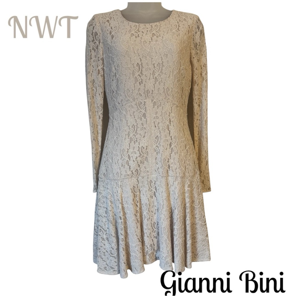 NWT GORGEOUS Gianni Bini Cream Lace Dress SIZE: 2 #CL